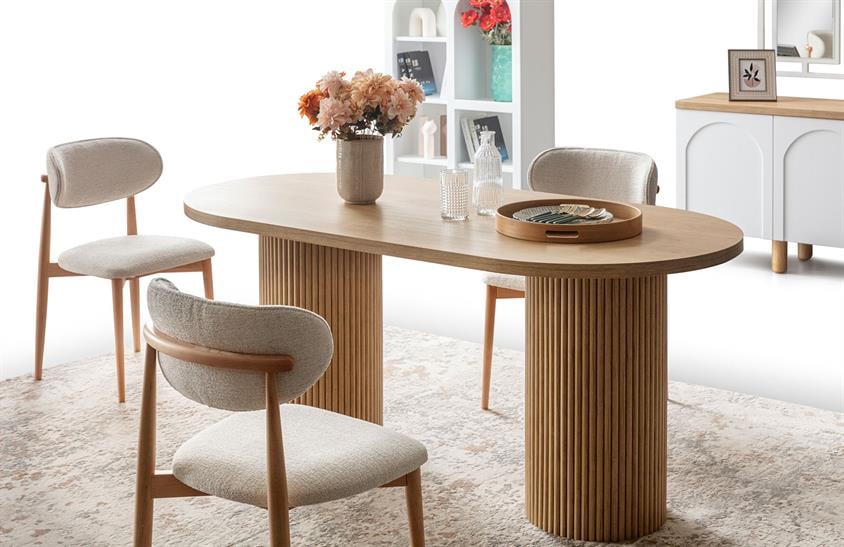 Latrell Retro Yemek Odası Takımı Yemek Odası