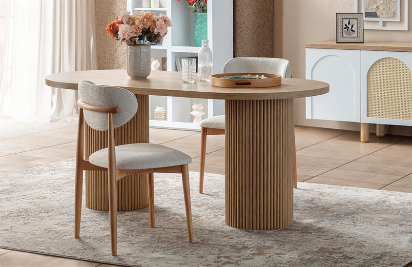 Latrell Retro Yemek Odası Takımı Yemek Odası