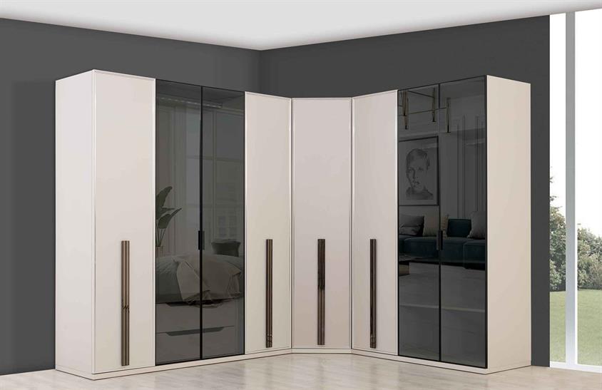 Tizay Köşe Dolap Takımı Yatak Odası