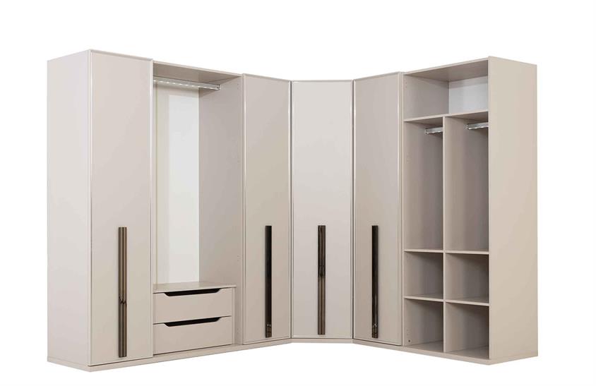 Tizay Köşe Dolap Takımı Yatak Odası