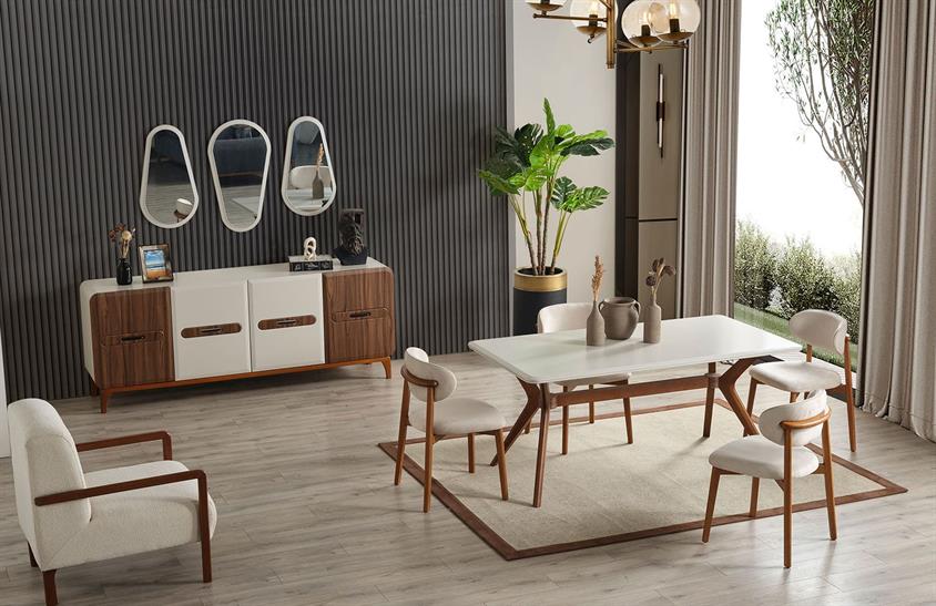 Litanix Yemek Odası Takımı Ceviz Yemek Odası