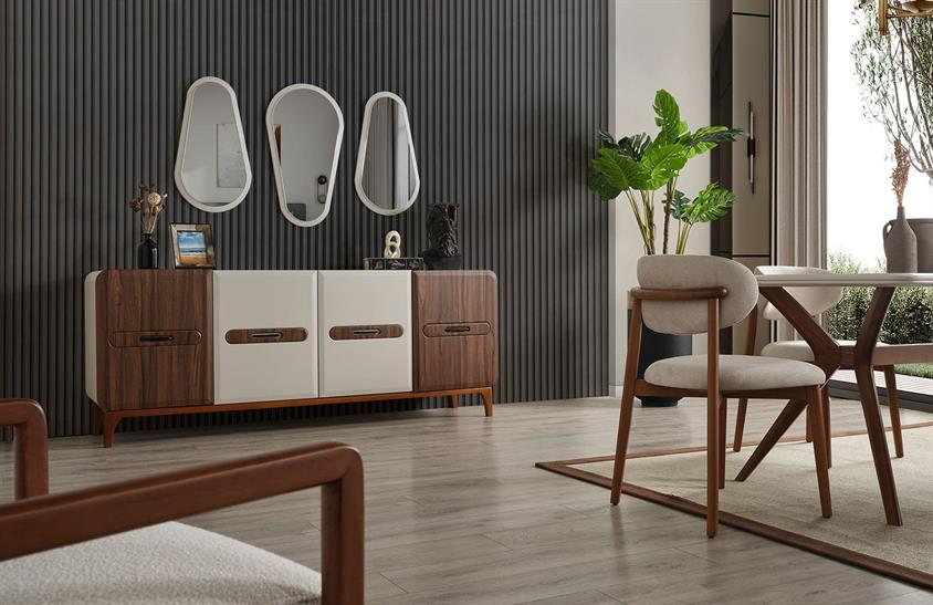 Litanix Yemek Odası Takımı Ceviz Yemek Odası