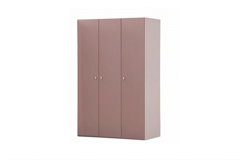 Bello 3 Kapaklı Ahşap Dolap S-301 Genç Odası