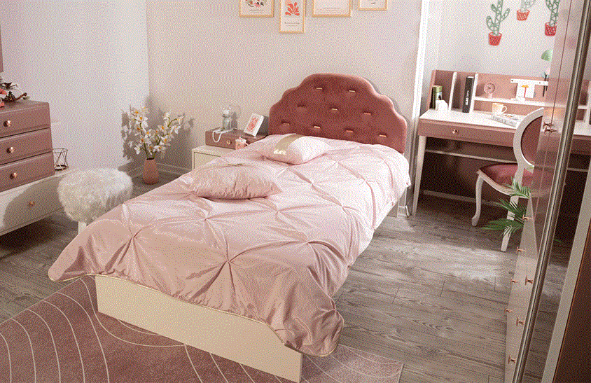 Bello Yatak Örtüsü Pembe Genç Odası