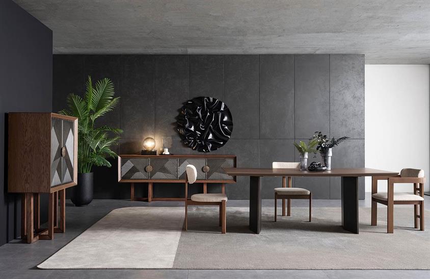 Lancelot Walnut Yemek Odası Takımı Yemek Odası