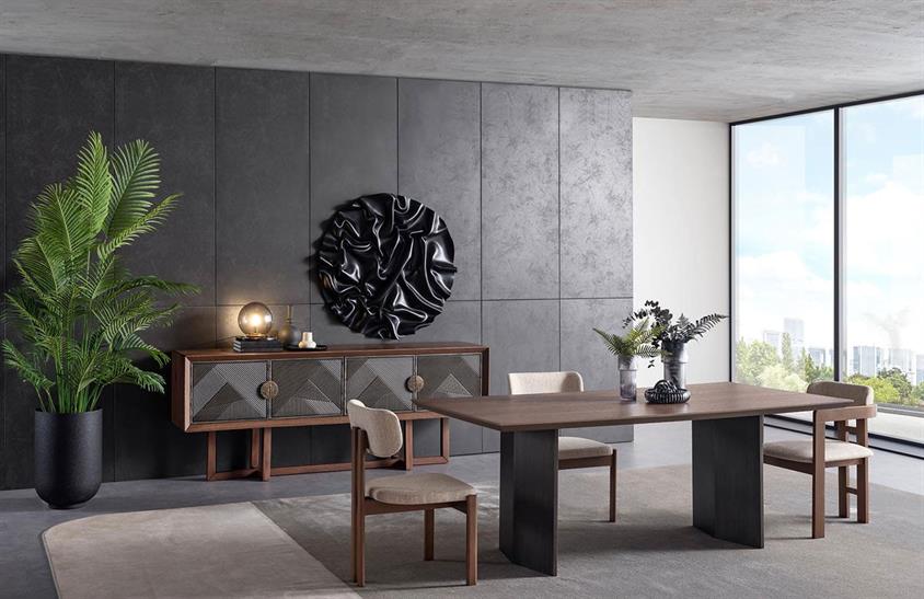 Lancelot Walnut Yemek Odası Takımı Yemek Odası