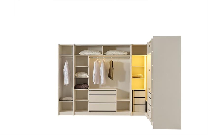 Montrelle Köşe Dolap Takımı Yatak Odası