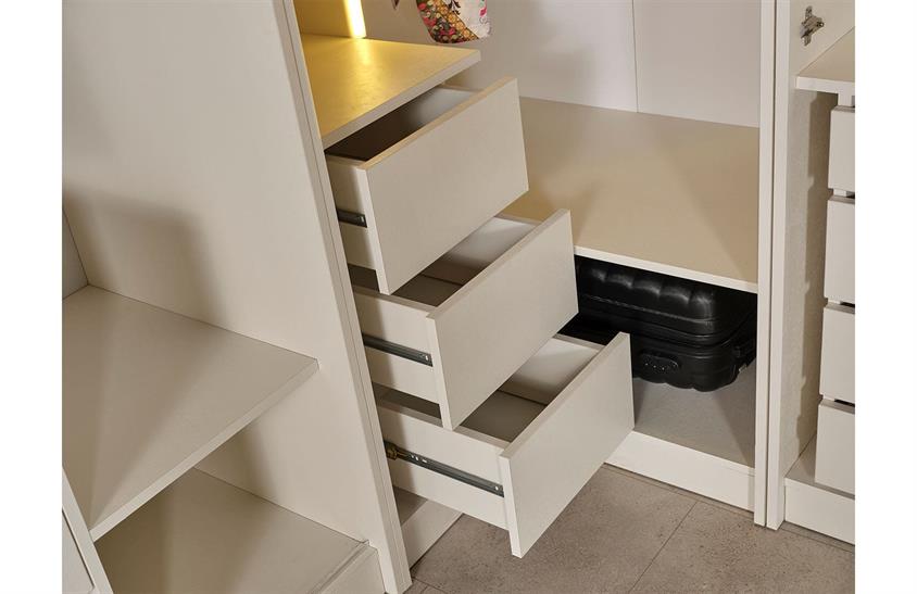 Montrelle Köşe Dolap Takımı Yatak Odası