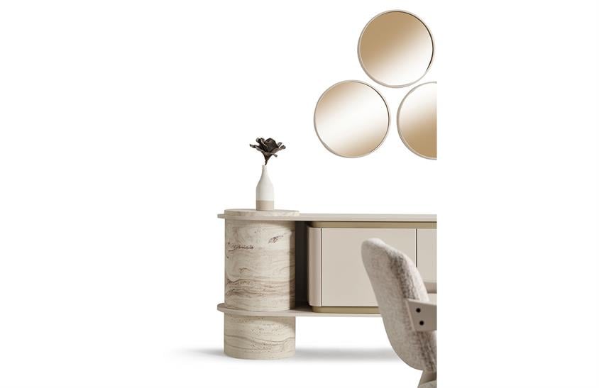 Land Traverten Yemek Odası Takımı Yemek Odası