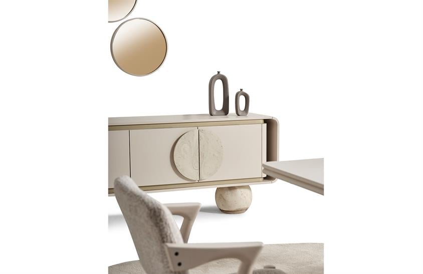 Land Traverten Yemek Odası Takımı Yemek Odası