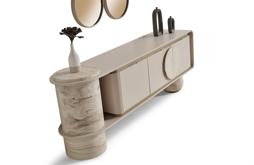 Land Traverten Yemek Odası Takımı Yemek Odası