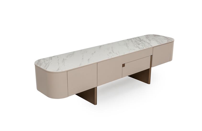 Riley Tv Sehpası Porselen Bej TV Ünitesi