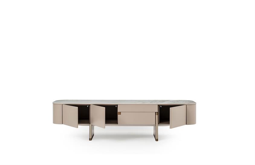 Riley Tv Sehpası Porselen Bej TV Ünitesi