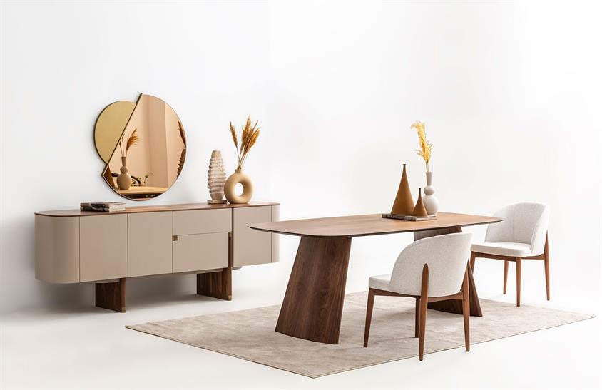Riley Yemek Odası Takımı Bej Yemek Odası