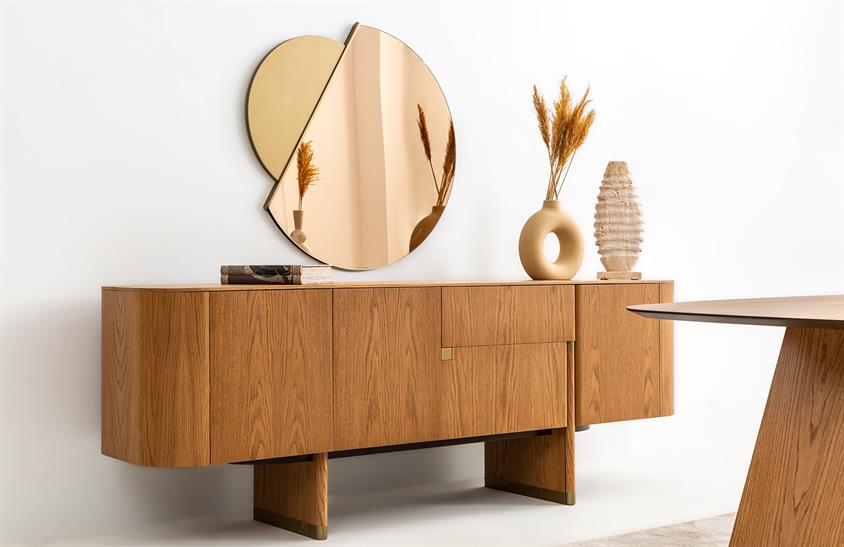 Riley Bohem Yemek Odası Takımı Meşe Yemek Odası