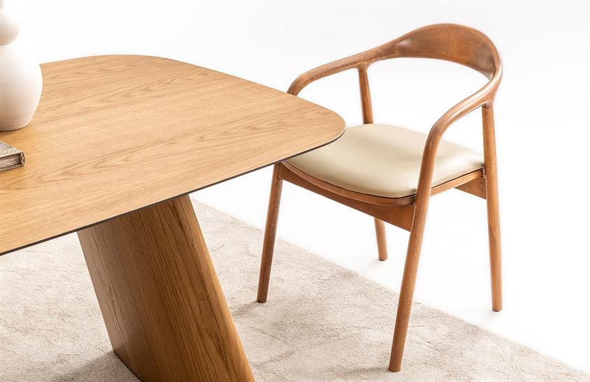 Riley Bohem Yemek Odası Takımı Meşe Yemek Odası