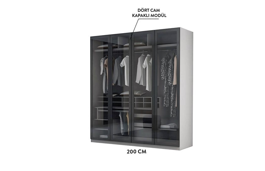 Clove Köşe Dolap Takım Yatak Odası