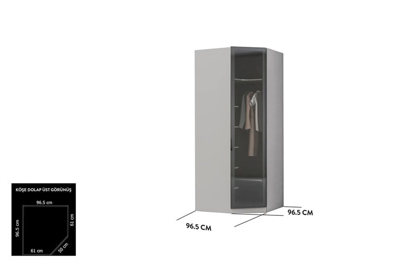 Clove Köşe Dolap Takım Yatak Odası