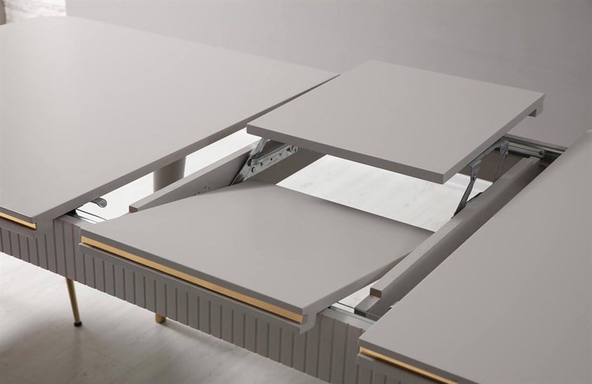 Linda Masa Açılır Bej Yemek Masası