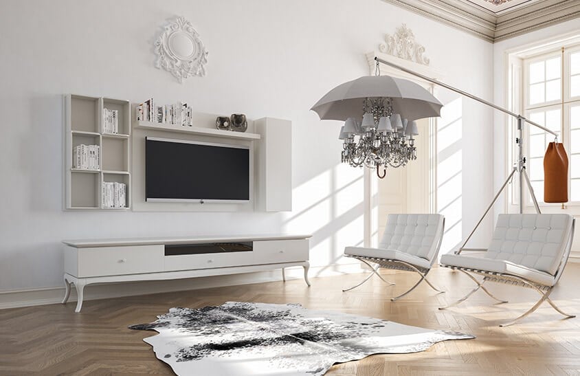 Barok Tv Ünitesi Ekru TV Ünitesi