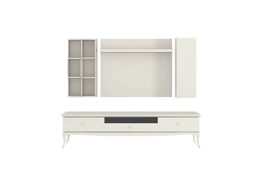 Barok Tv Ünitesi Ekru TV Ünitesi