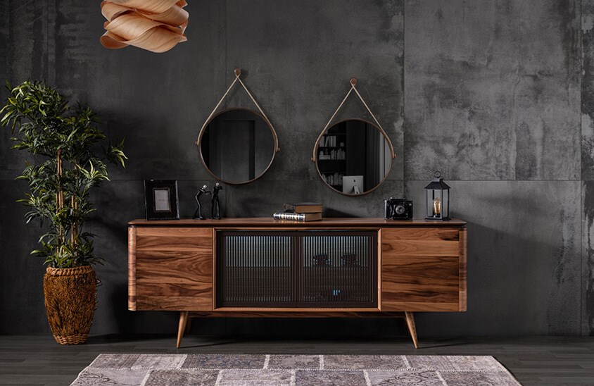 Arsey Yemek Odası Takımı Antrasit Yemek Odası