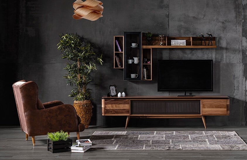 Arsey Tv Ünitesi Antrasit 230 cm TV Ünitesi