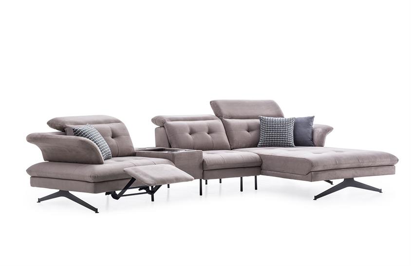 Vonda Köşe Takımı Siyah Ayaklı Köşe Koltuk