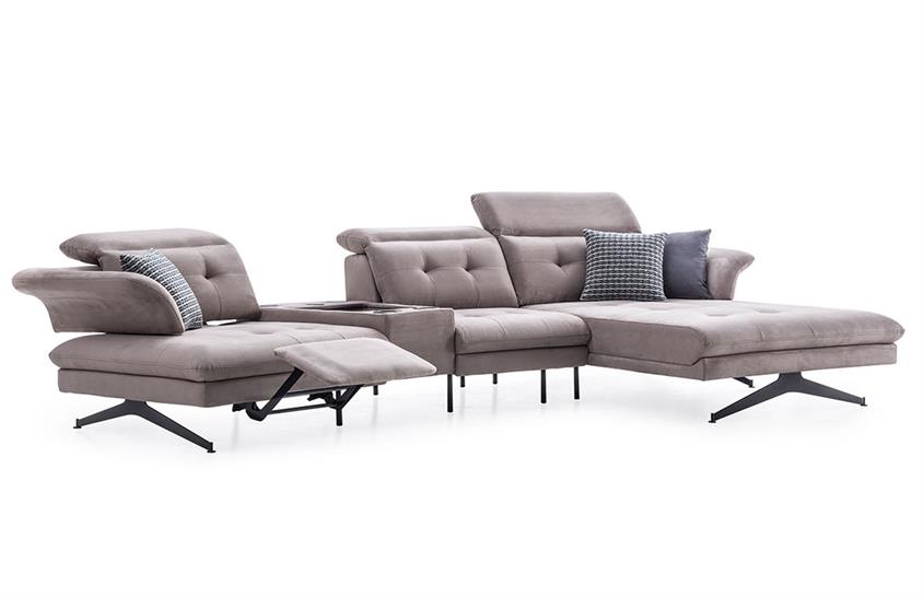 Vonda Köşe Takımı Siyah Ayaklı Köşe Koltuk