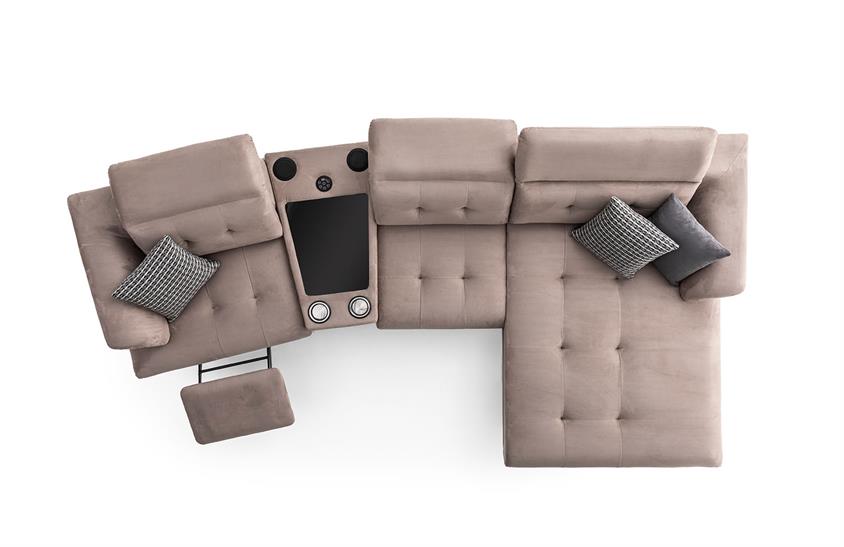 Vonda Köşe Takımı Siyah Ayaklı Köşe Koltuk