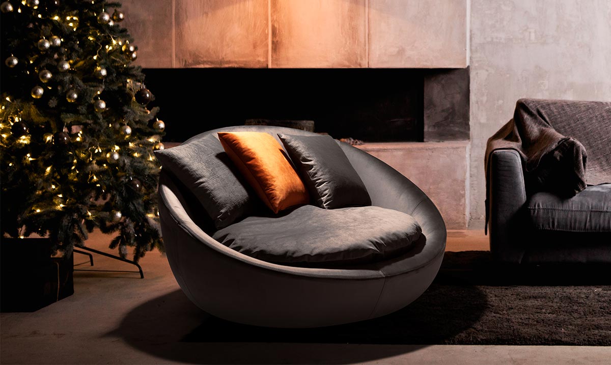 Fotelja Gri Berjer Tekli Koltuk