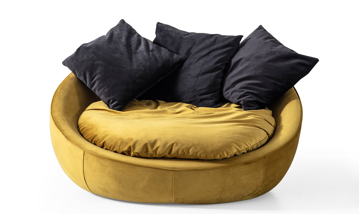 Fotelja Sarı Berjer Tekli Koltuk