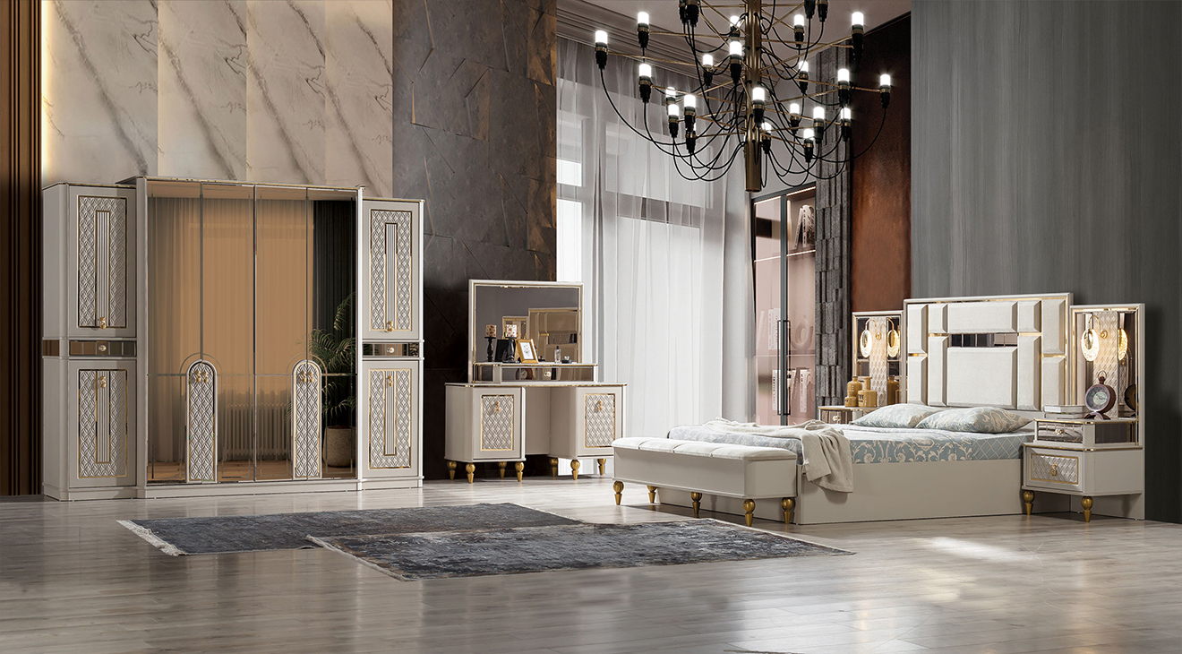 Kristal 6 Kapaklı Yatak Odası Takımı