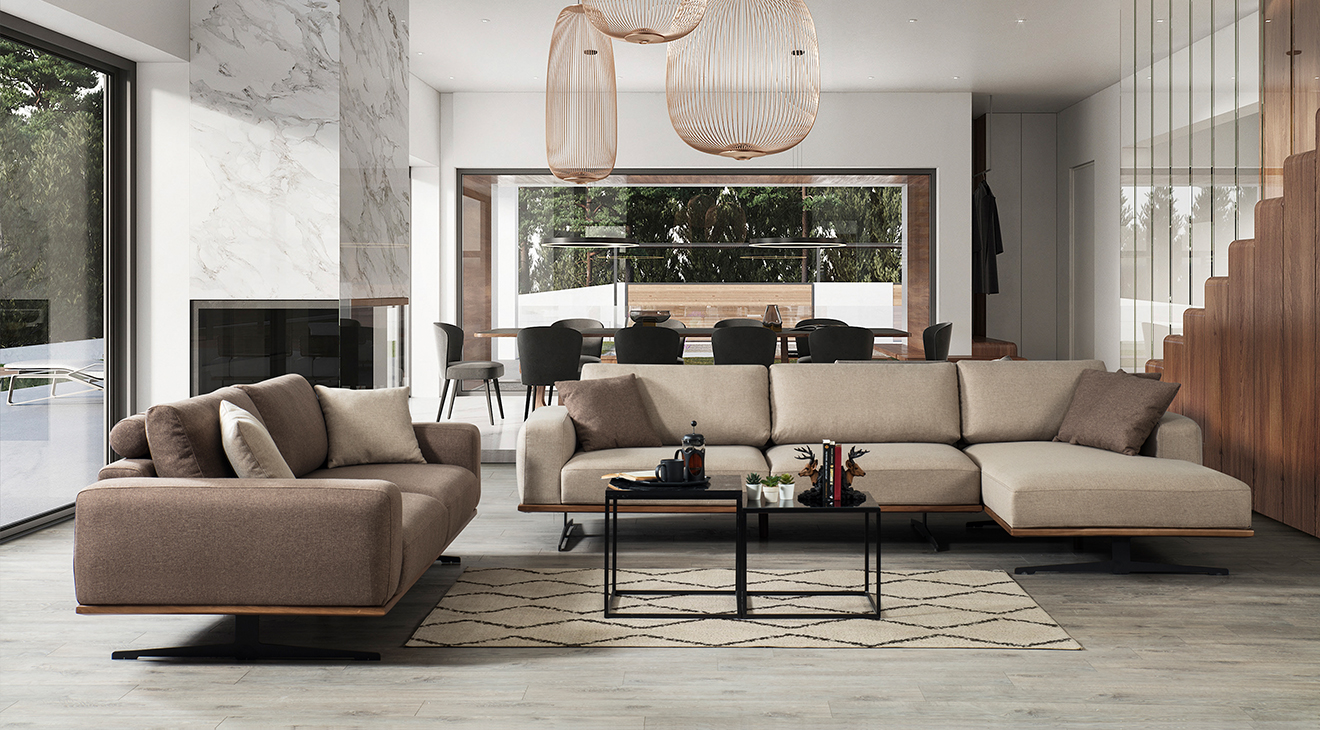 Rahat Kanepeli Köşe Koltuk Takımı Köşe Koltuk