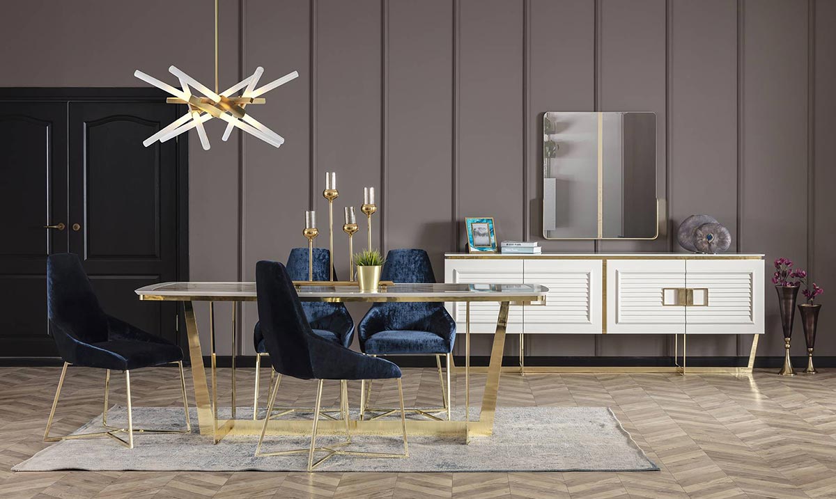 Gloria Metal Ayaklı Yemek Odası Takımı Yemek Odası