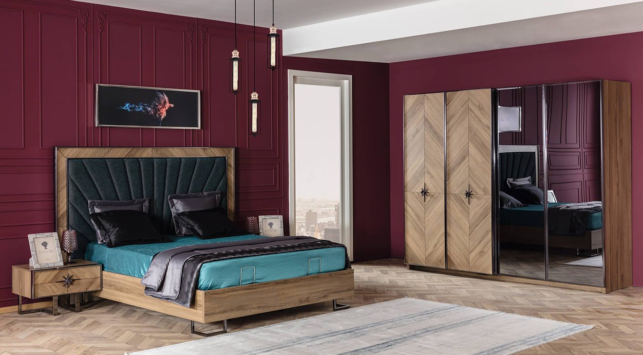 Voga Sürgü Kapaklı Yatak Odası Takımı Yatak Odası