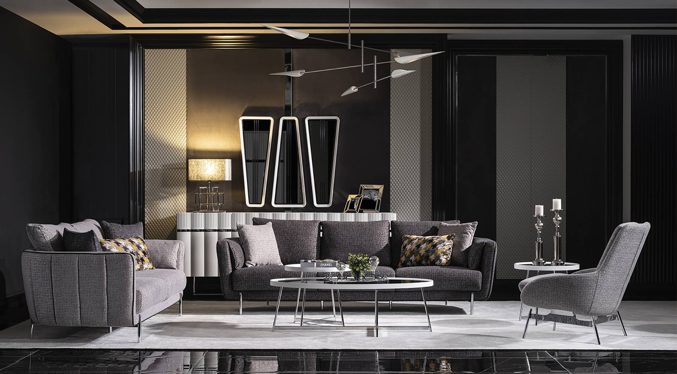 Aqua Metal Ayaklı Koltuk Takımı Koltuk Takımı