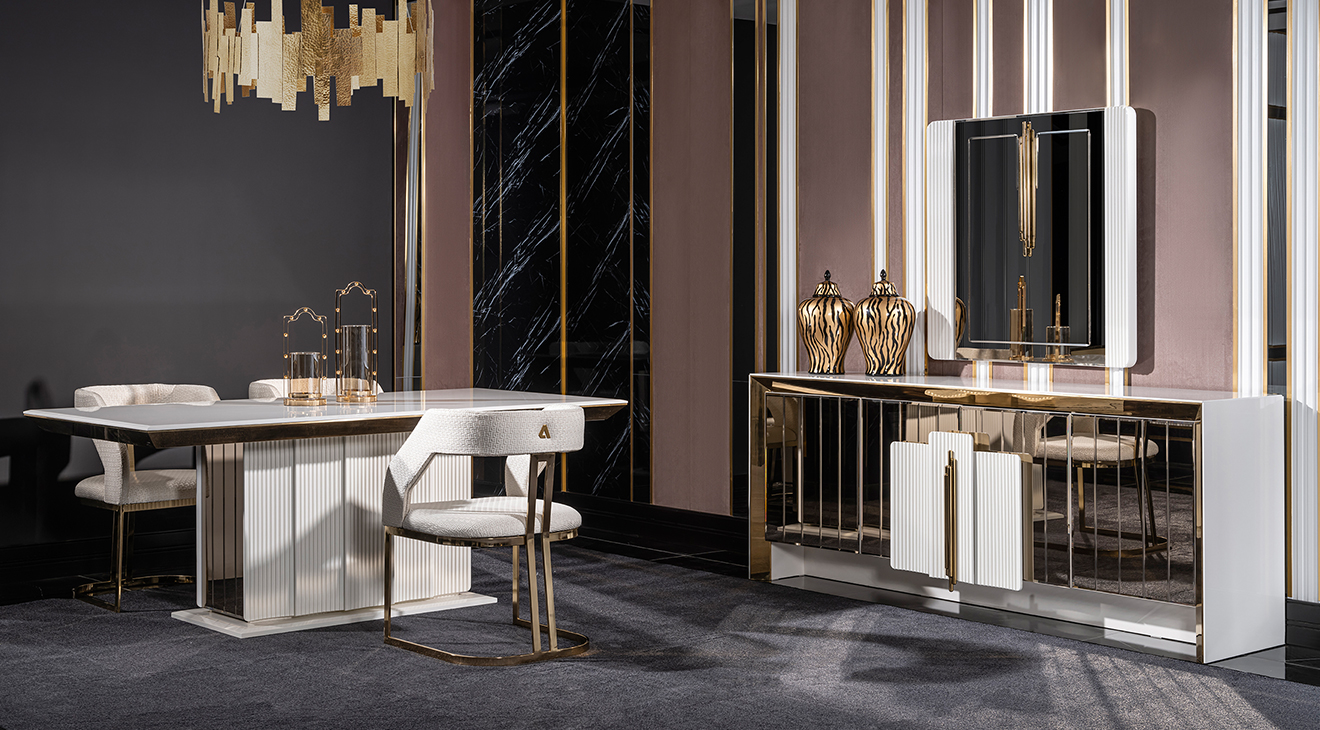 Vegas Luxury Yemek Odası Takımı Luxury Yemek Odası