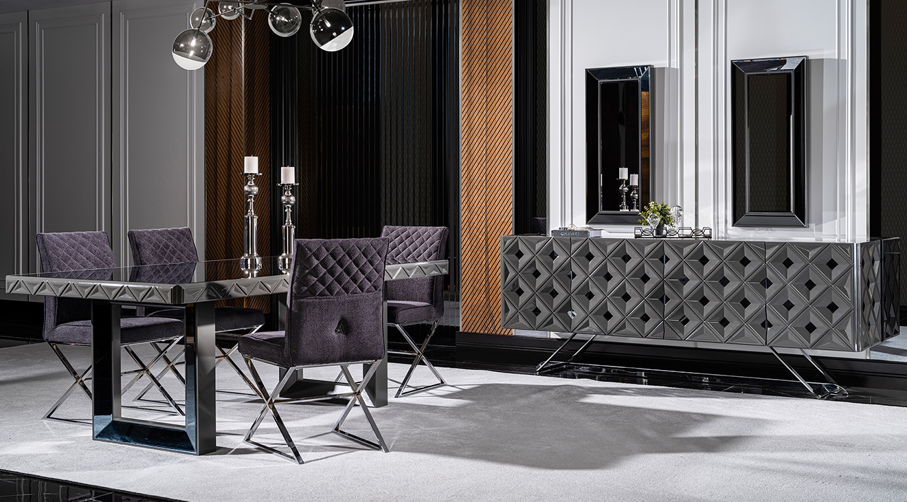 Viona Metal Ayaklı Yemek Odası Takımı Yemek Odası