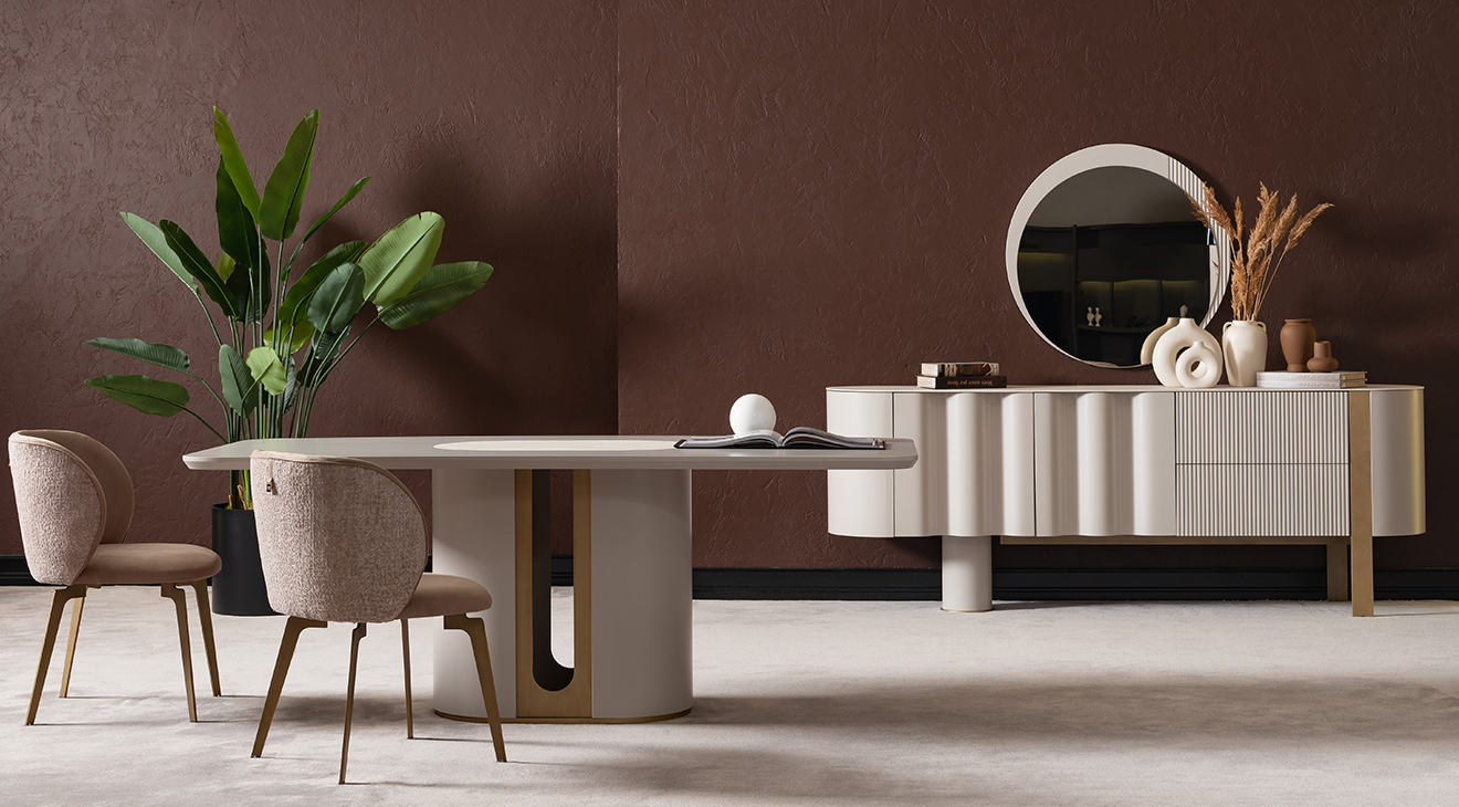 Porto Aytaşı Modern Yemek Odası Takımı Yemek Odası