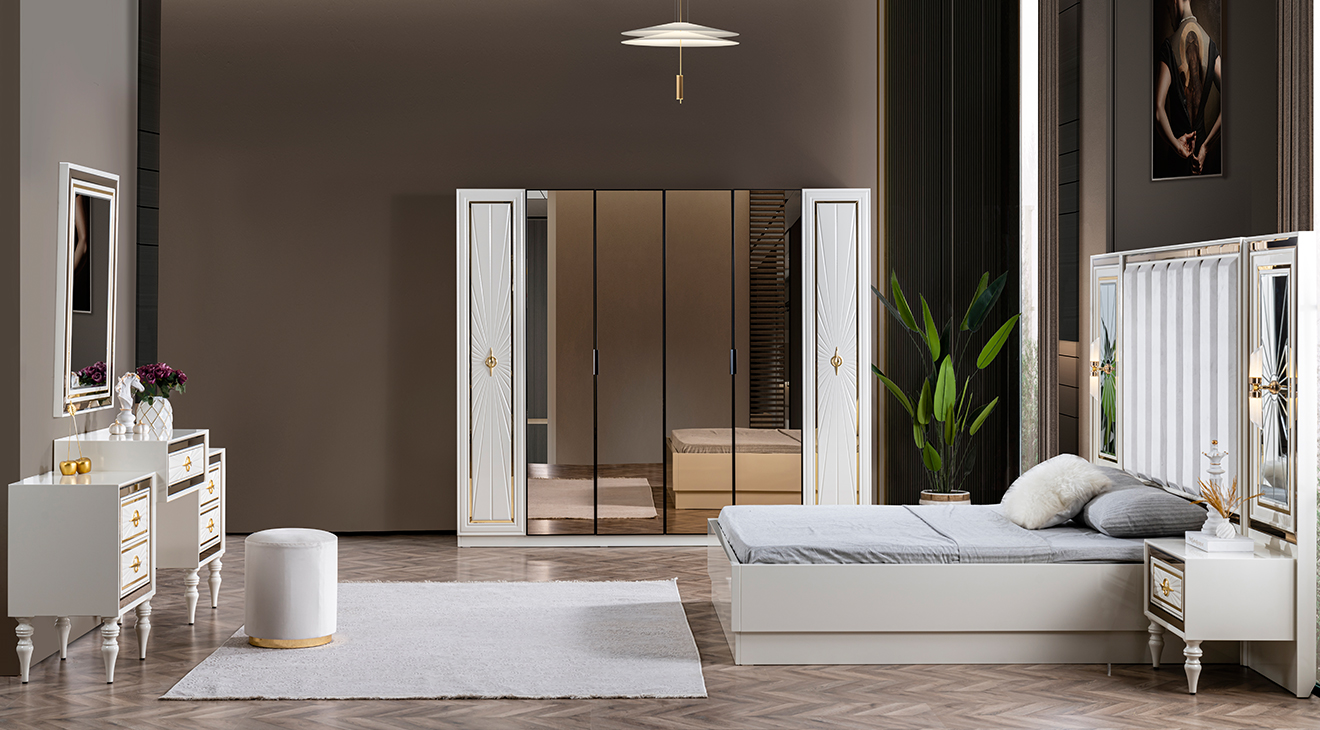 Arya 6 Kapaklı Modern Yatak Odası Takımı Yatak Odası