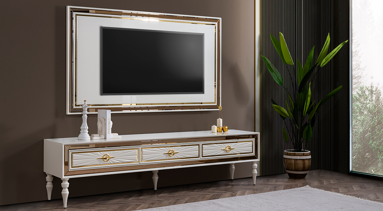 Arya Ahşap Ayaklı Tv Ünitesi TV Ünitesi