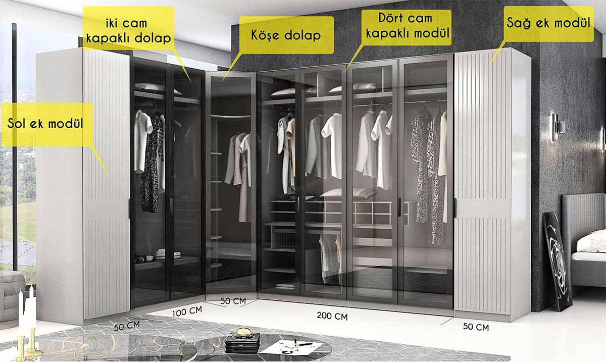 Defne Giyinme Dolabı Giyinme Odası