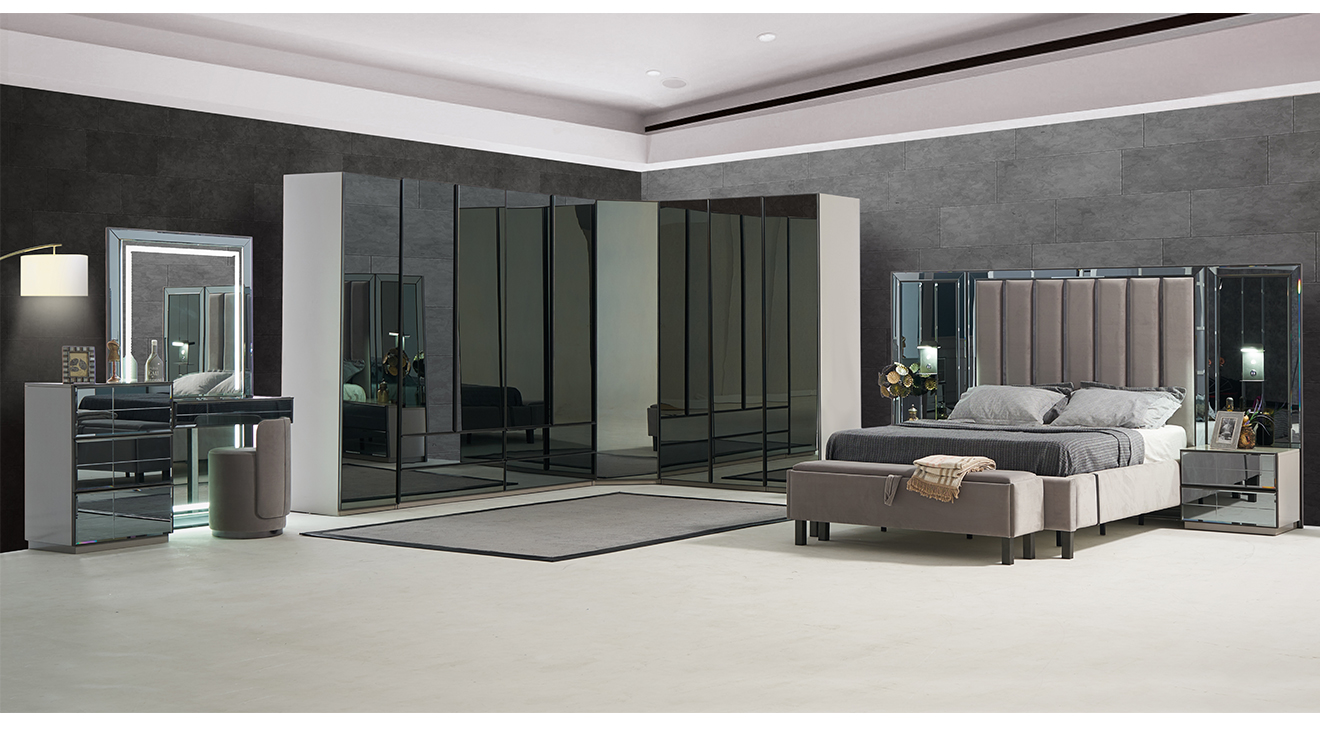 Oylat Köşe Dolaplı Yatak Odası Takımı Giyinme Odası