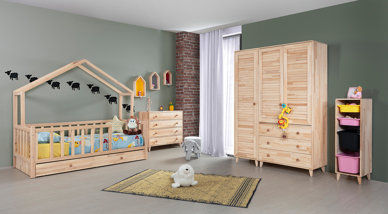 Adal 3 Kapaklı Bebek Odası Takımı Genç Odası