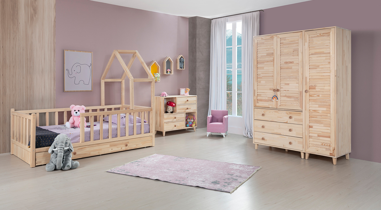 Algın 3 Kapaklı Bebek Odası Takımı Genç Odası