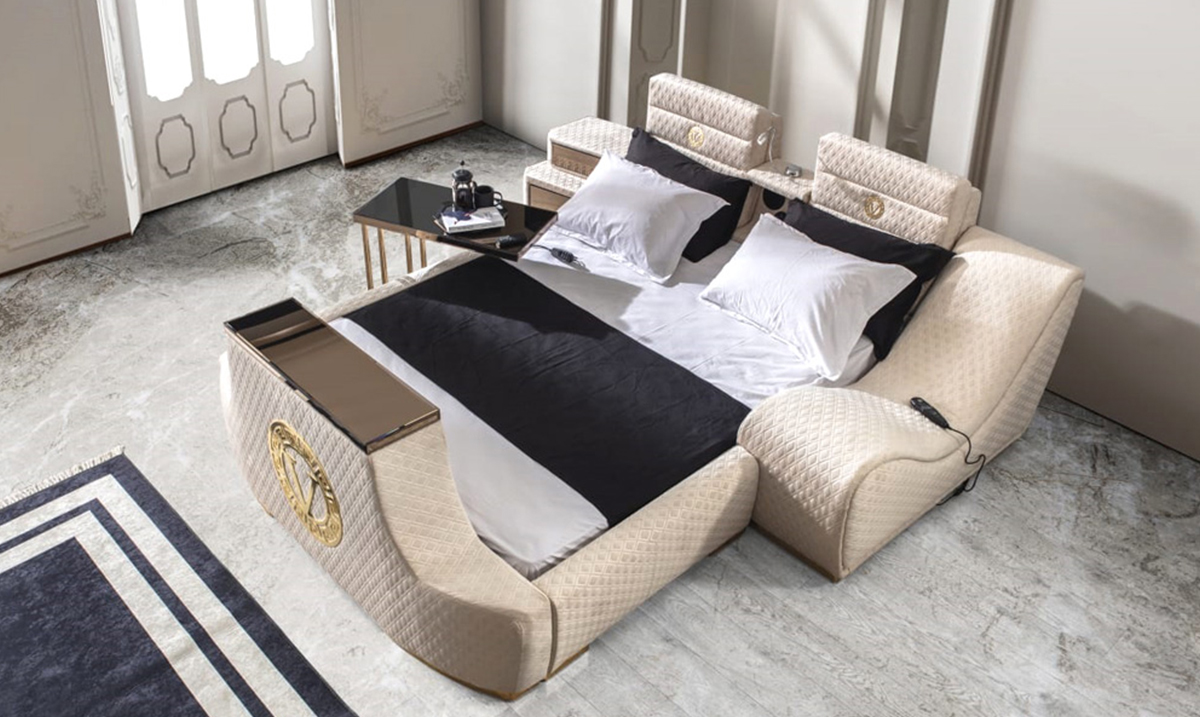 Confort Krem TV Mekanizmalı Masajlı Akıllı Karyola Akıllı Karyola