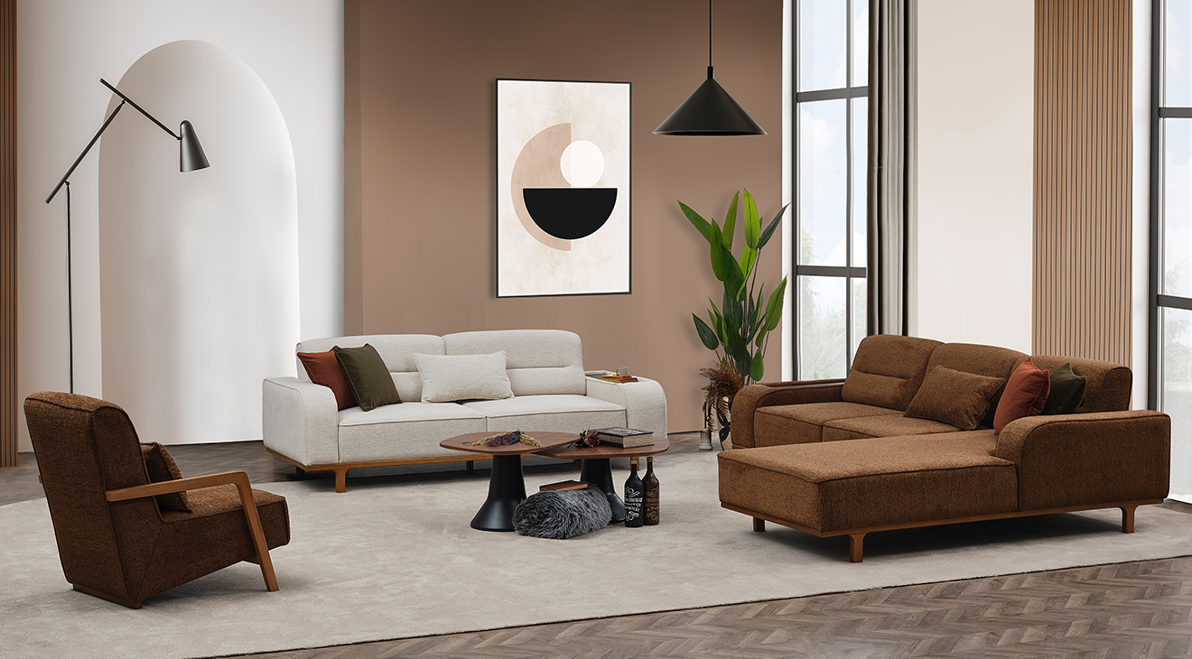 Neron Kanepeli Köşe Koltuk Takımı Köşe Koltuk