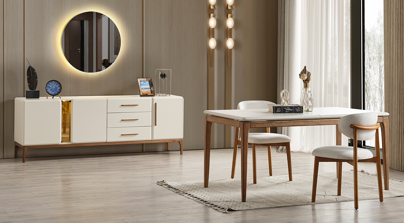 Prada Aytaşı Modern Yemek Odası Takımı Yemek Odası