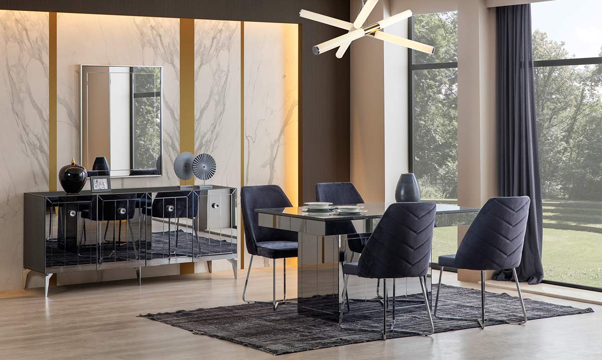 Lexus Gri Yemek Odası Takımı Yemek Odası